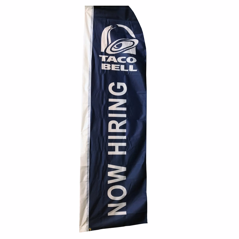 Custom Digital Printed Feather Flags - 12' x 2.5'