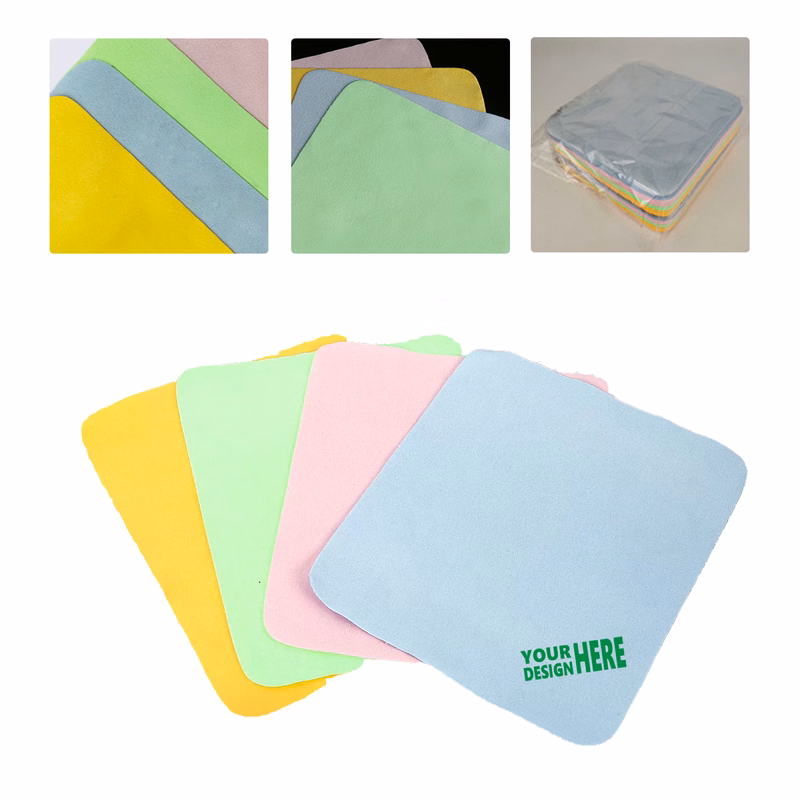 MOQ 50 Custom Island Silk Suede Lens Cloth for Screen Cleaning