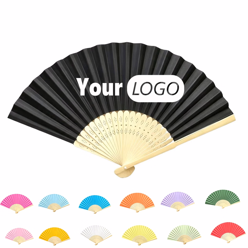 Bamboo Rib Fabric Folding Hand Fan