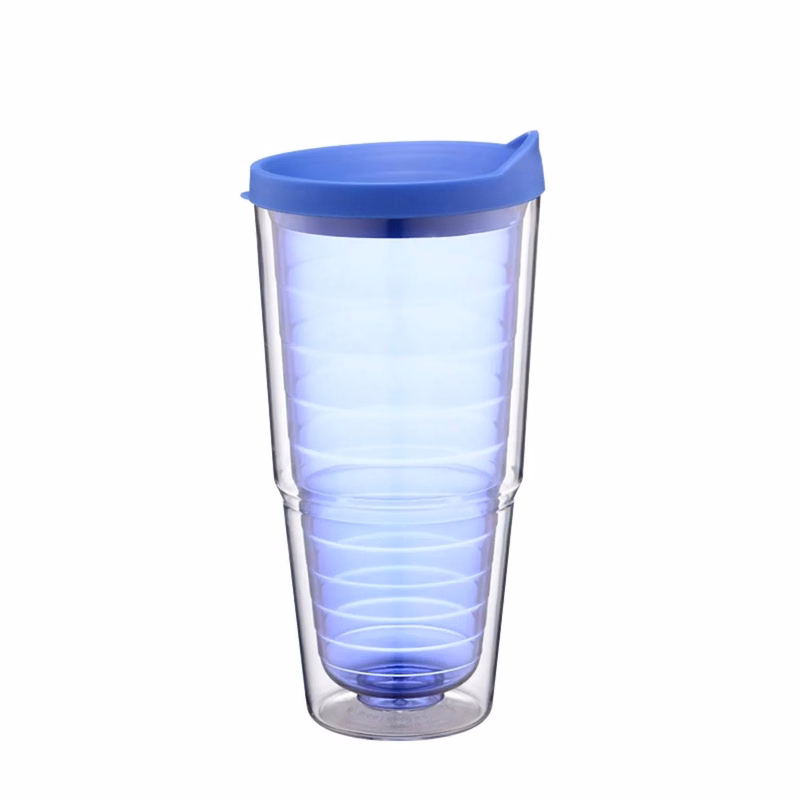 24 Oz. Double Wall Solid Clear Orbit Acrylic Tumbler