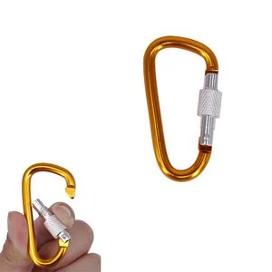 Aluminum Carabiner With Silver Screw Lock For Versatile Attachment 1