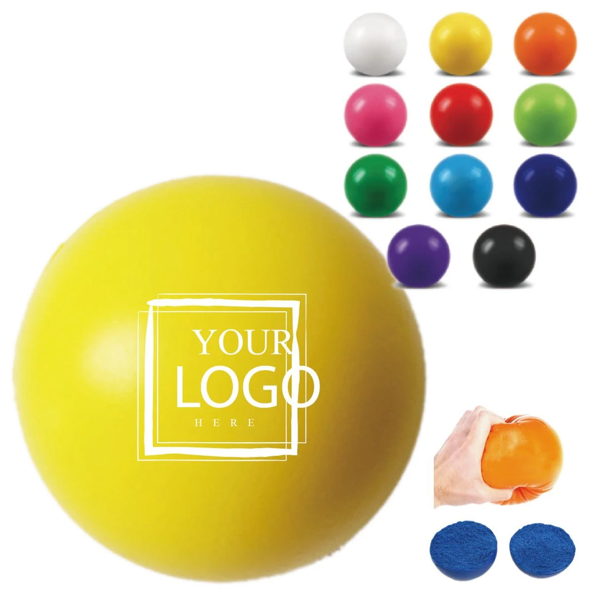 Round Polyurethane Squeeze Stress Relief Ball 1