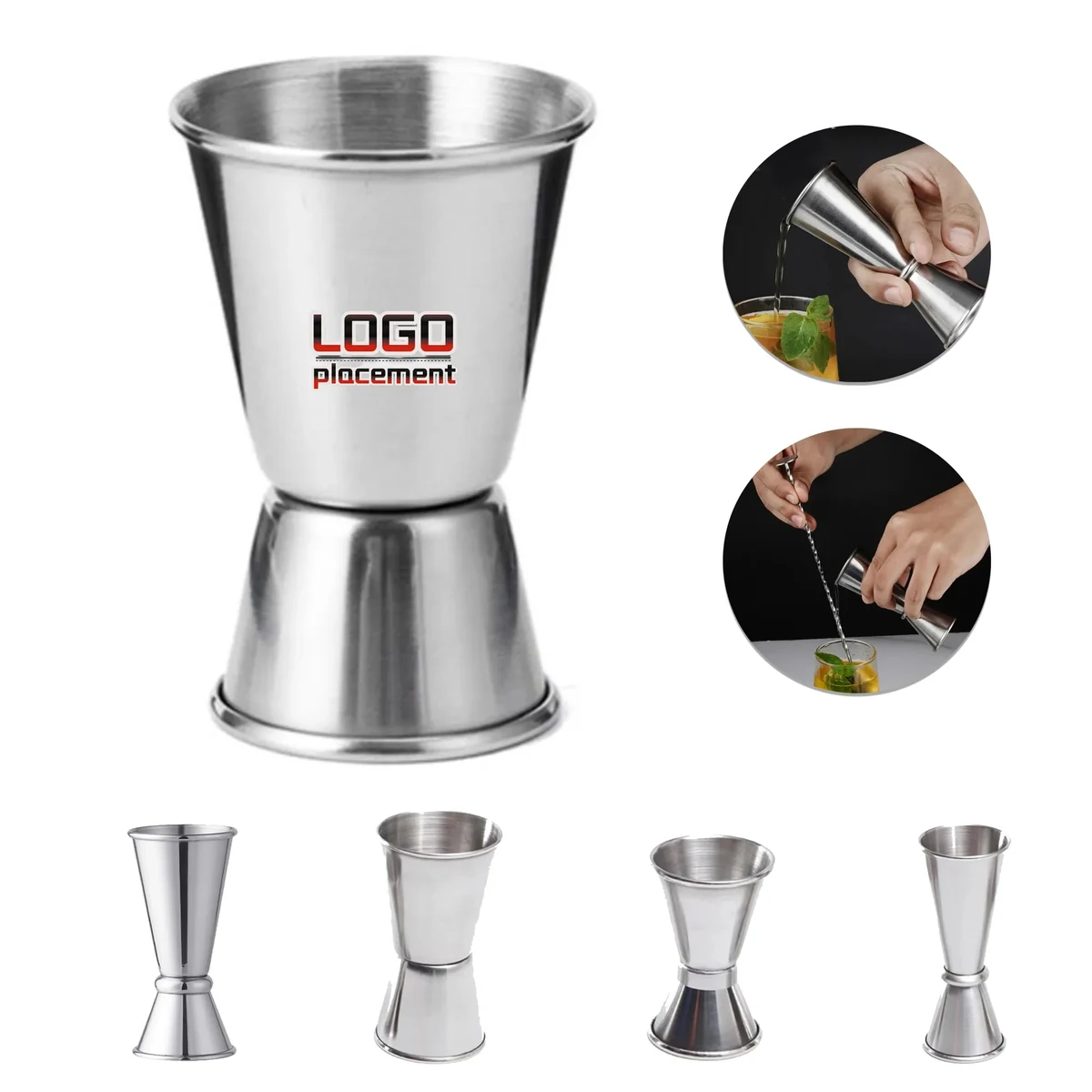 Stainless Steel Double Sided Jigger Bartender Measuring Cup 1