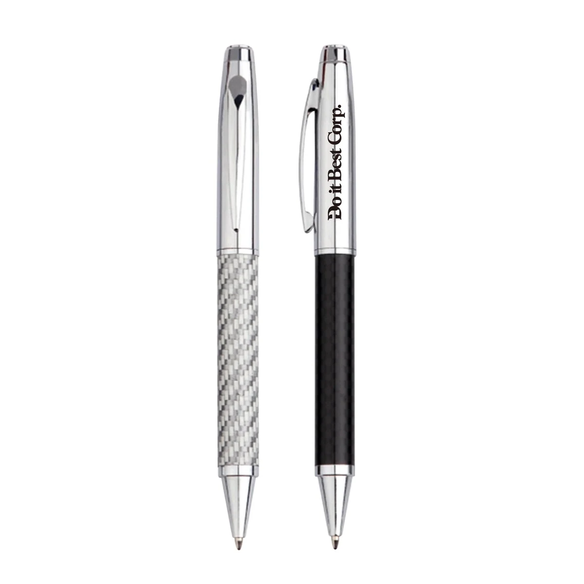 Twist Action Carbon Fiber Twill Ballpoint Metal Pen 1