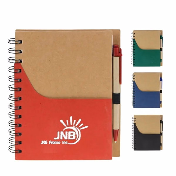 Kraft Mini Spiral Notebook with Pen