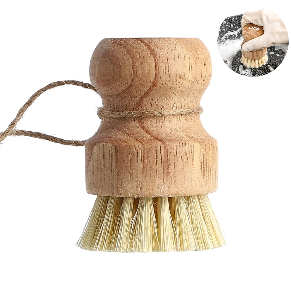 Bamboo Dish Washing Scrub Brush 1
