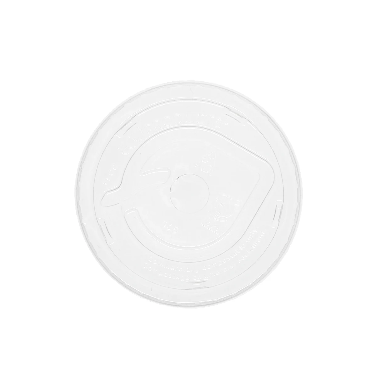 9/12/16/20/24 oz PLA Eco Cup Straw Slot Lid Clear 1