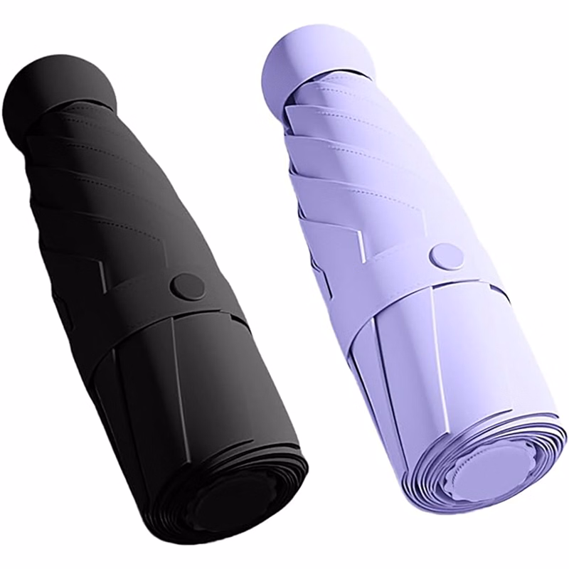Sun Protection Umbrella Pocket Capsule Umbrella Vinyl Six-bone Folding Sun Umbrella