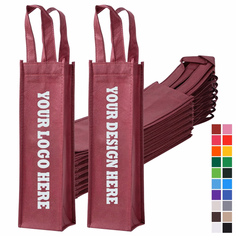 Non-Woven Wine Tote Bag Single Bottle