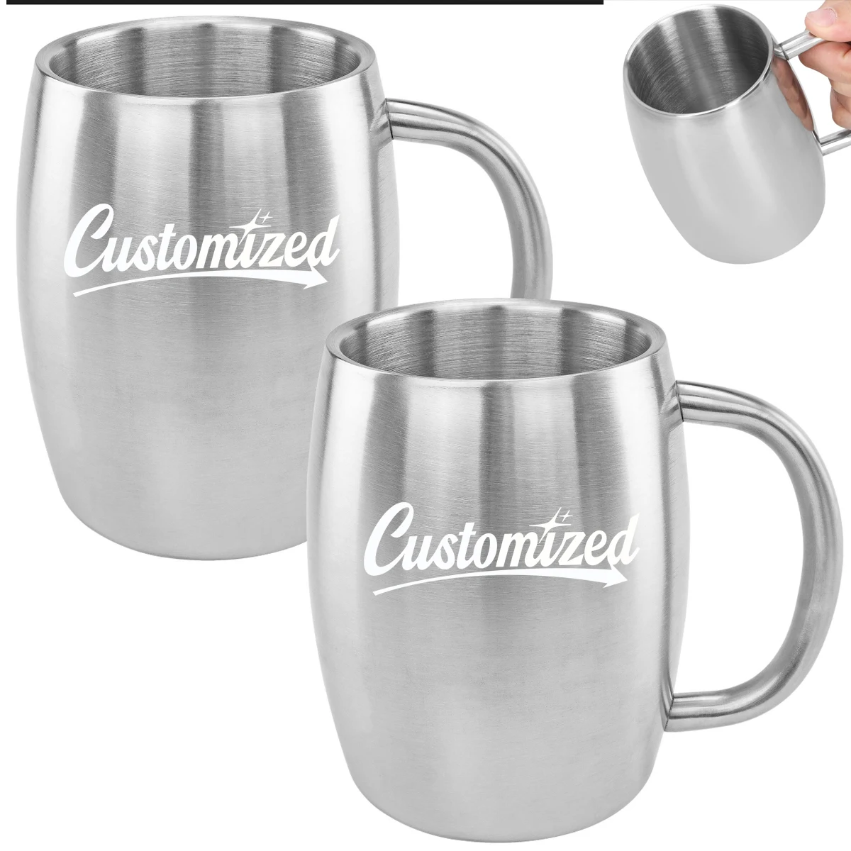 16Oz. Stainless Steel Beer Mug with Handle 1