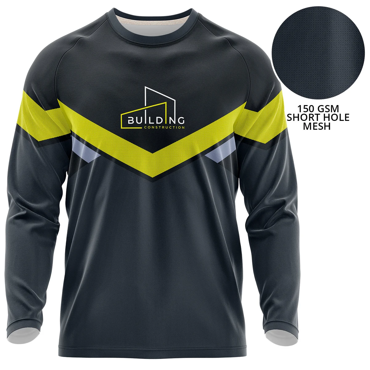 Unisex 150 GSM Short Hole Mesh Performance Sublimation Long Sleeve T-shirt 1