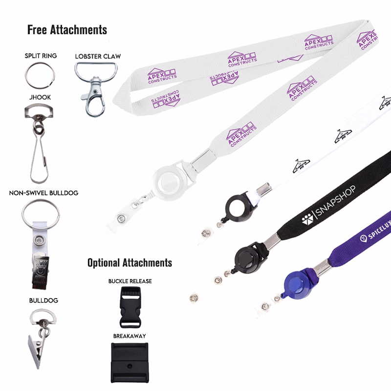 3/4? Silk Screen Lanyard/Badge Reel Combo