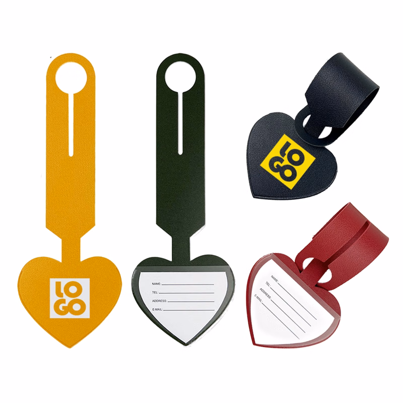 Custom PU Heart Luggage Tag