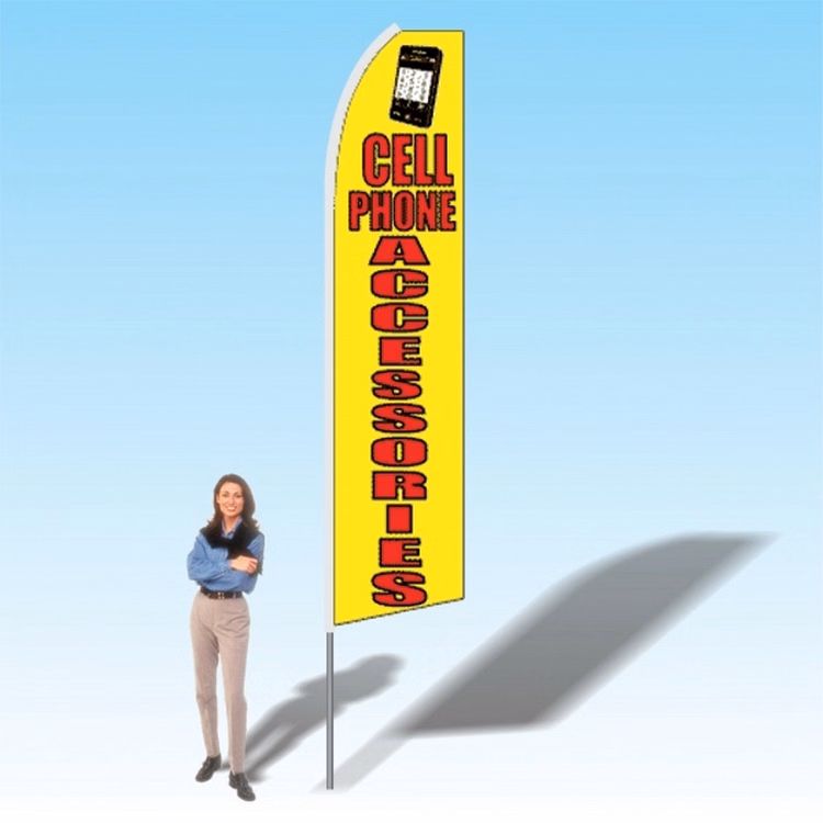 15FT Cell Phone Accessories Advertising Banner Flag