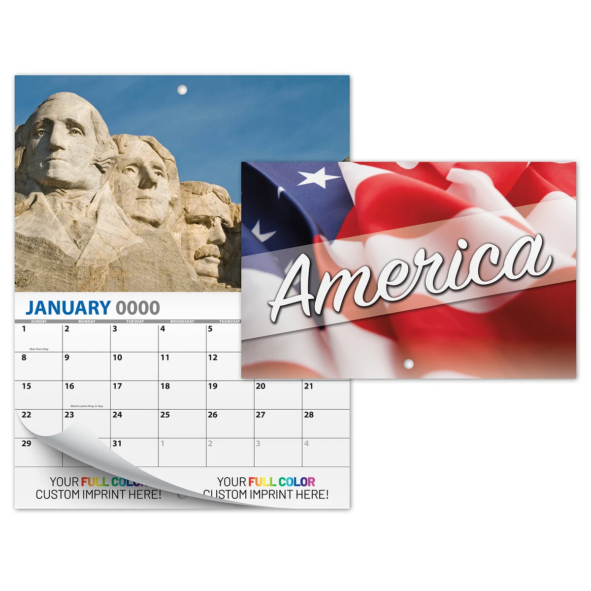 13 Month Mini Custom Photo Appointment Wall Calendar - PATRIOTIC 1