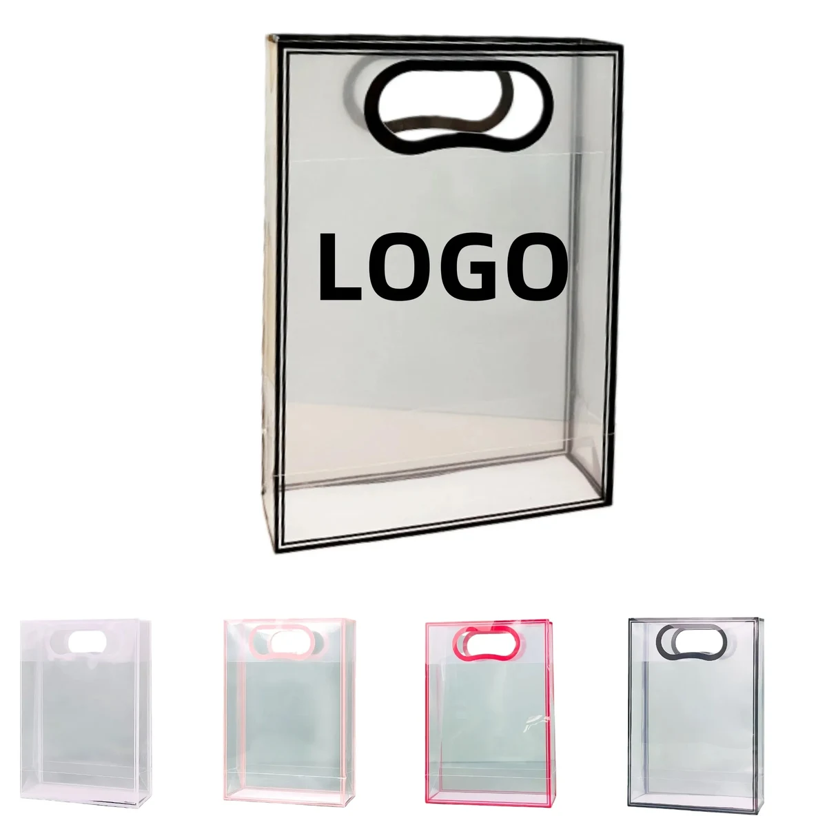 Reusable Clear Stadium PVC Tote Bag Shopping Gift Handbag 1