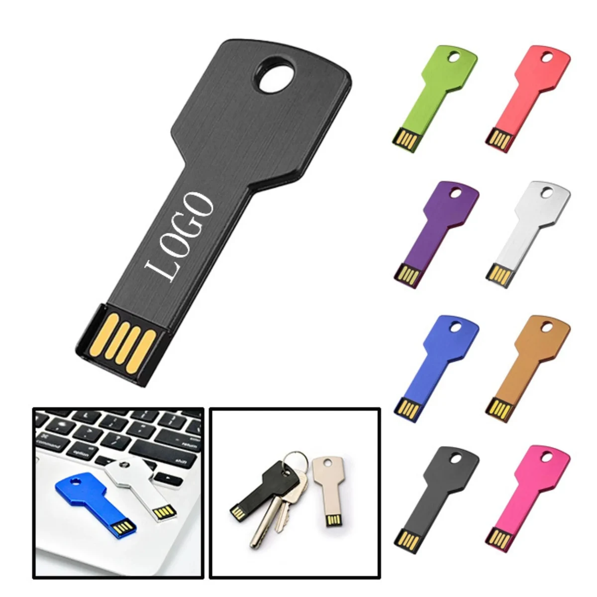 32GB Creative Metal Keychain USB Flash Drive 1