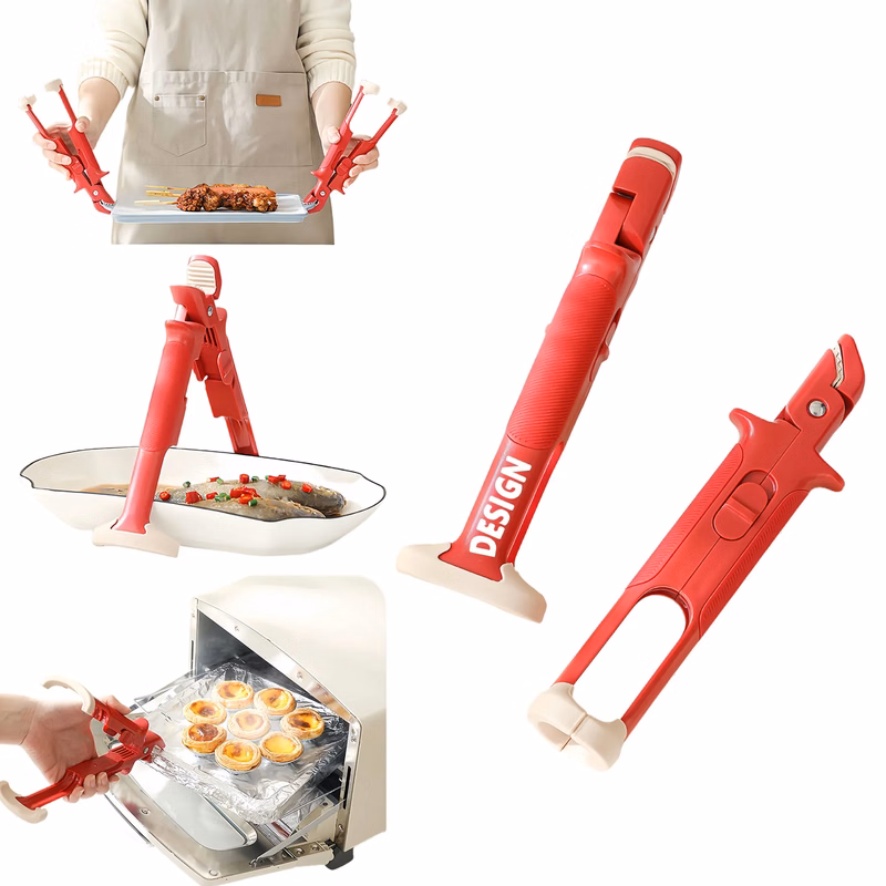 2 In 1 Kitchen Anti Scald Clip Non Slip Bowl Plate Gripper