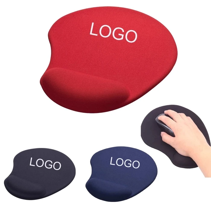 Oval Mouse Pad with Gel Wrist Rest 1