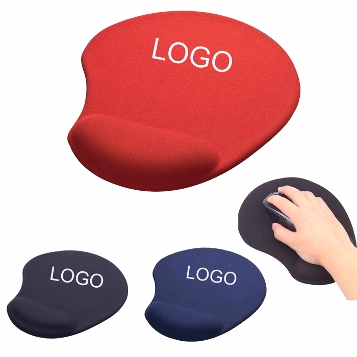 Oval Mouse Pad with Gel Wrist Rest