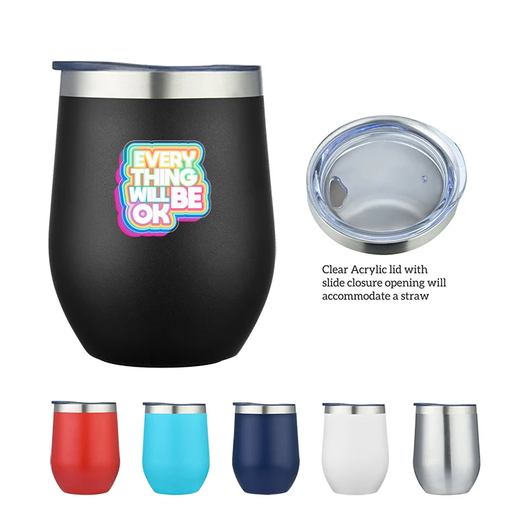 12 oz. Double Wall Stainless Steel Vacuum Wine Cup 1