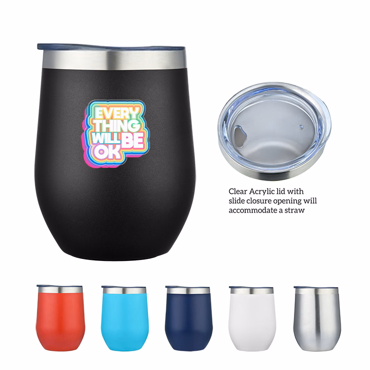 12 oz. Double Wall Stainless Steel Vacuum Wine Cup