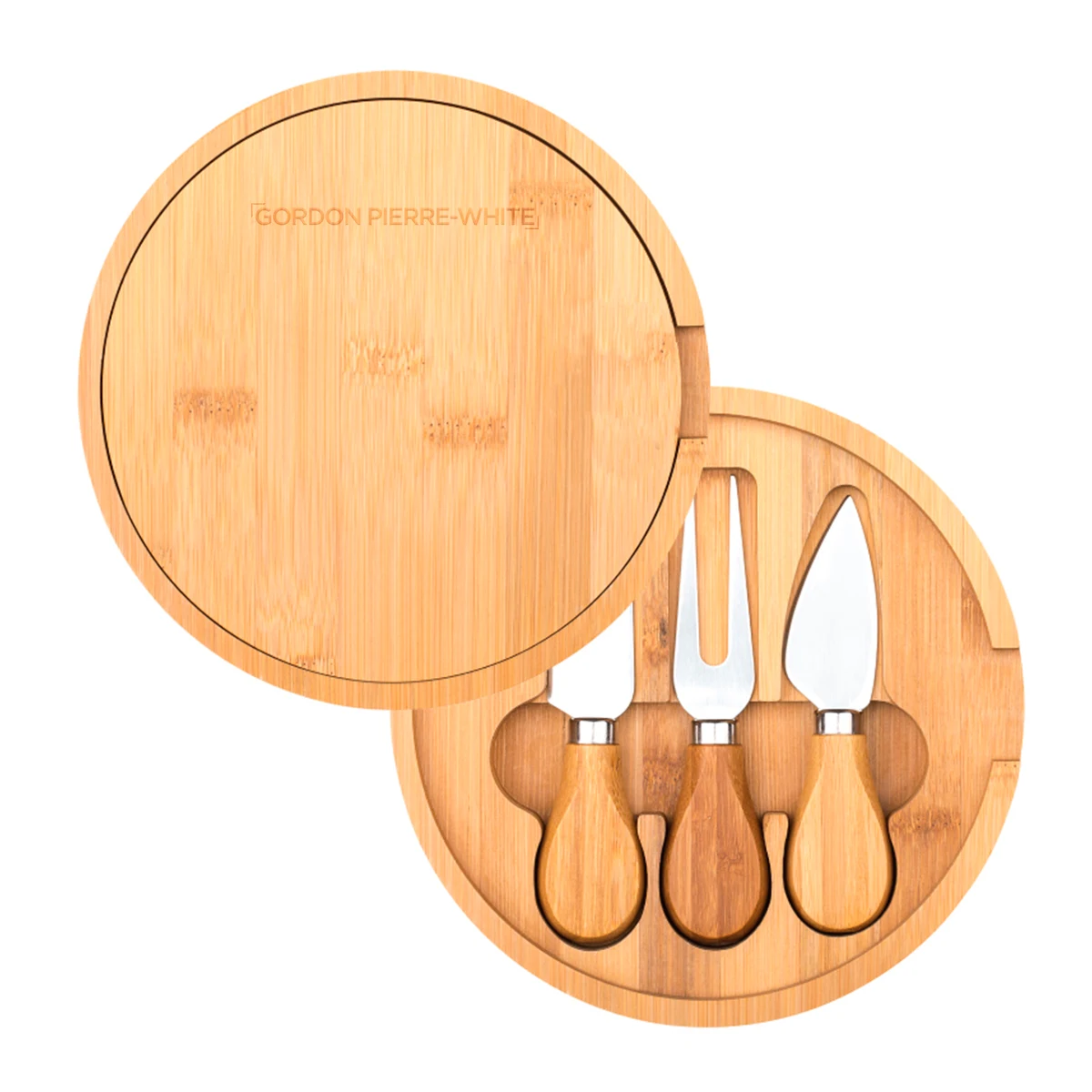 Ricotta Bamboo Cheese Board Set (Engraved Imprint) 1