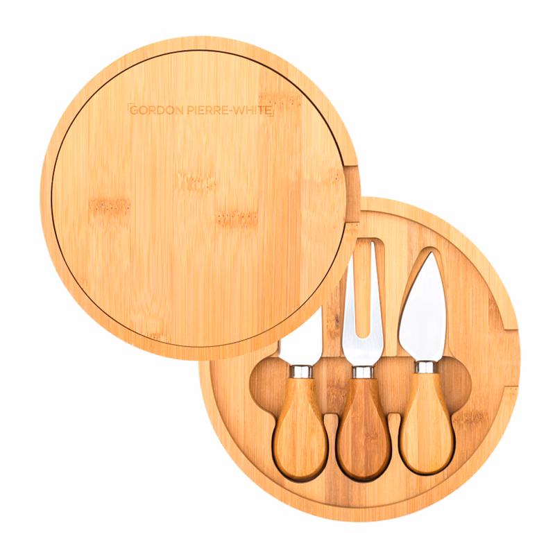 Ricotta Bamboo Cheese Board Set (Engraved Imprint)