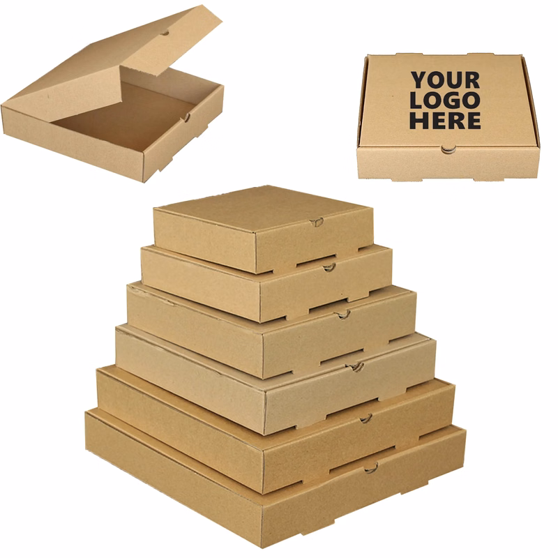 Thickening Brown Pizza Box
