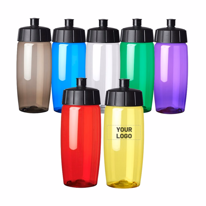 Push Spout Plastic Water Bottle, 19 oz.