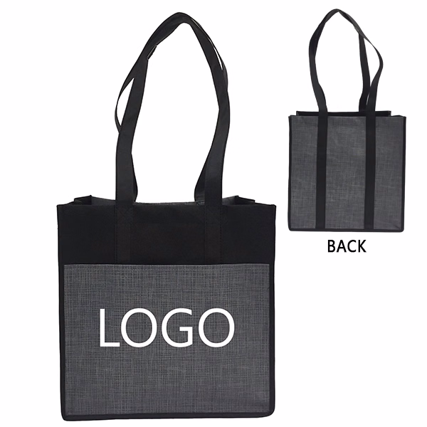Crosshatched non-woven Tote Bag-12x12x8