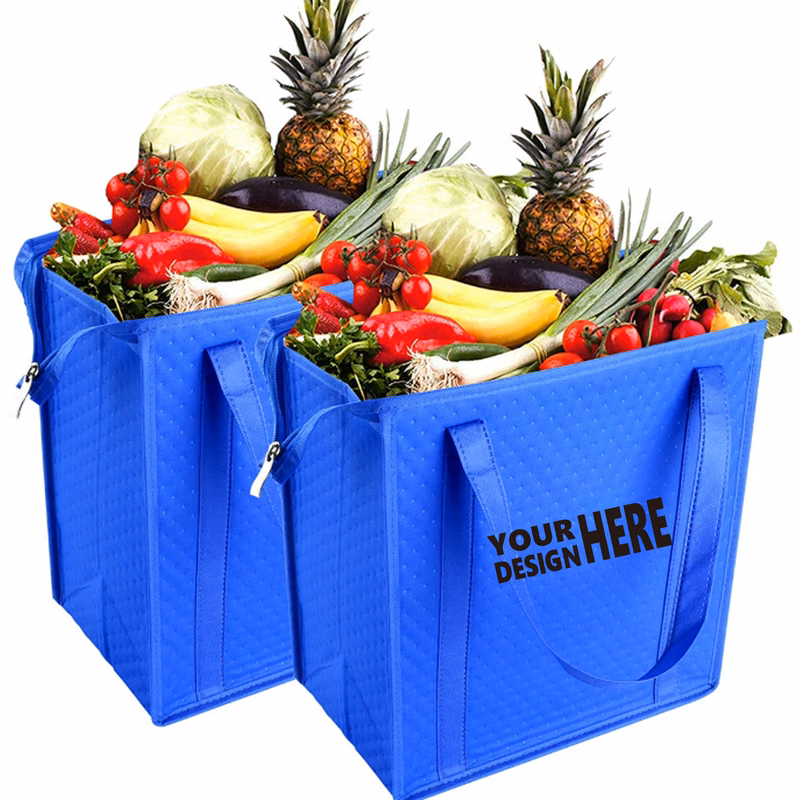 Insulated Reusable Grocery Bag Made of Non-Woven Fabric