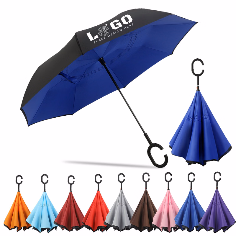 49" C Handle Hands-Free Inverted Umbrella