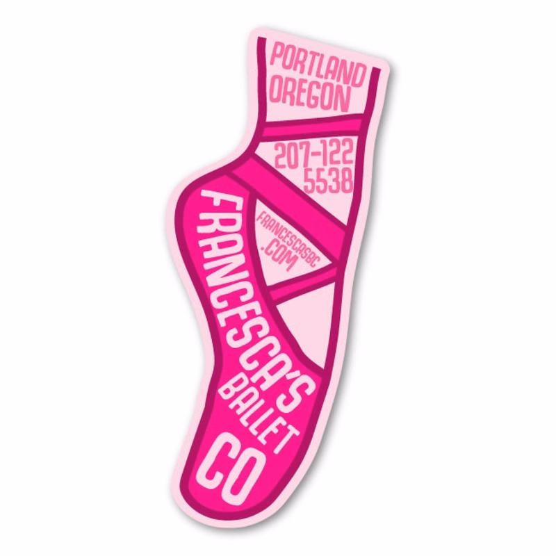 Ballet Slipper Magnet - 3.25" x 7.25" - 20 mil