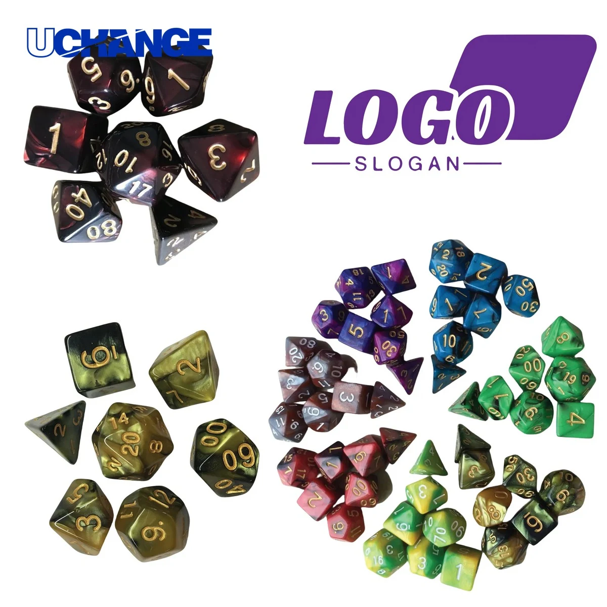 Colors Polyhedral Dice Set for Tabletop Games 1