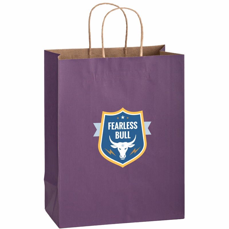 Matte Color Paper Shopper with Twisted Paper Handles