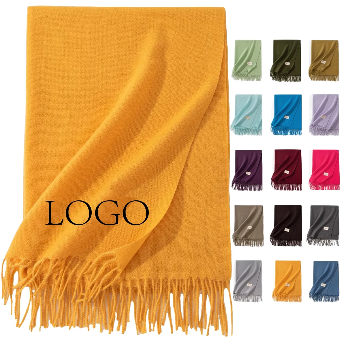 Solid Winter Scarf Women Knit Autumn Chunky 1