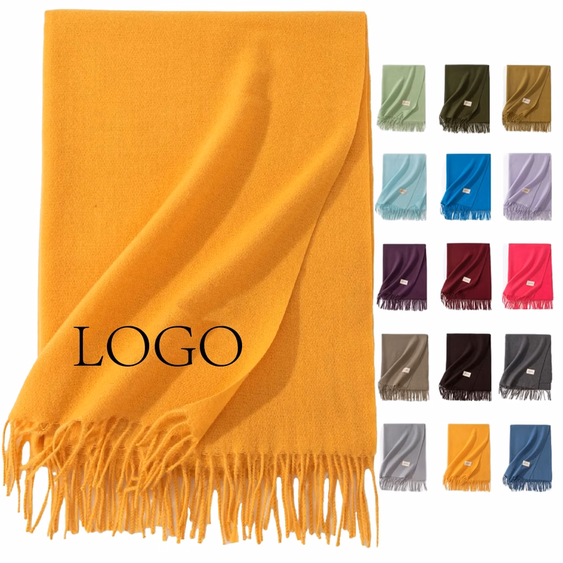 Solid Winter Scarf Women Knit Autumn Chunky