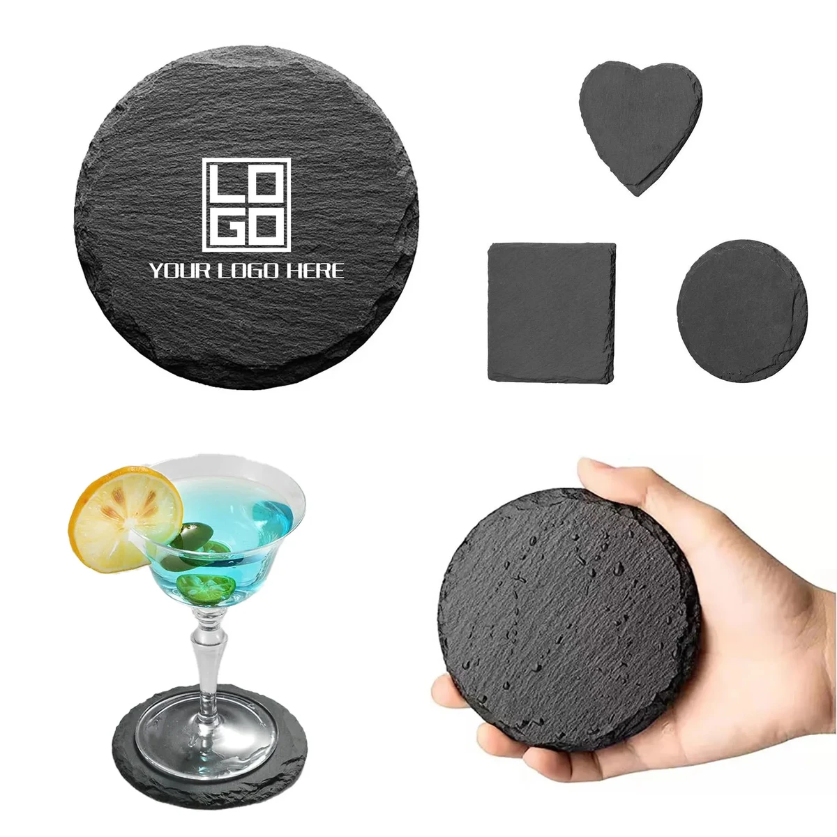 Slate Rock Stone Coaster MOQ20pcs 1