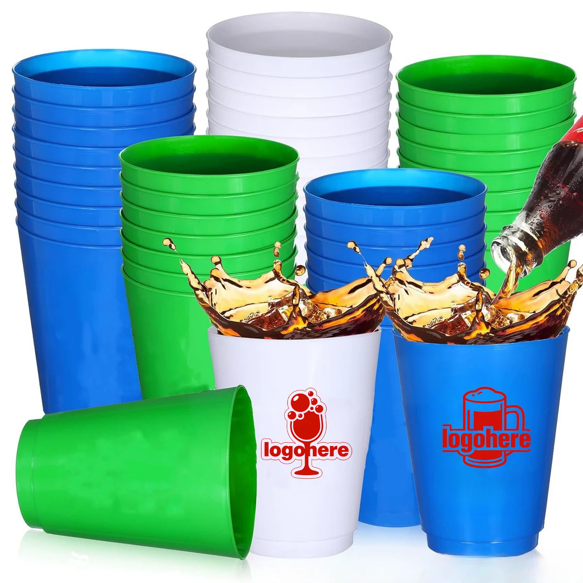 Personalized 16oz Square Stadium Cups 1