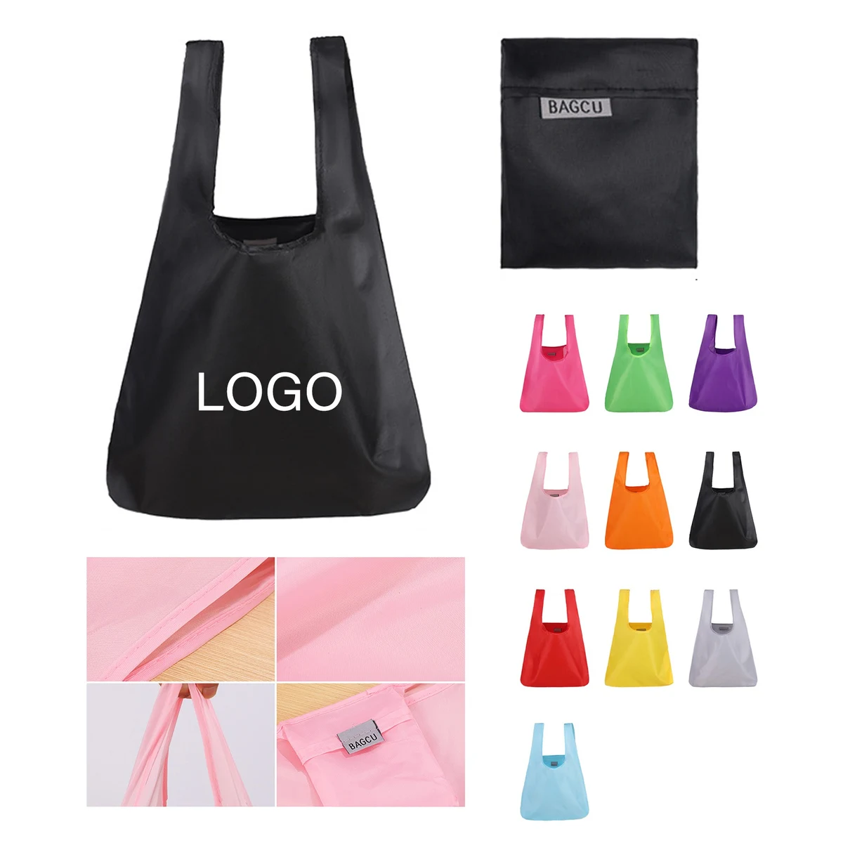 Pack Foldable Tote Bag, custom tote bag with logo imprint 1