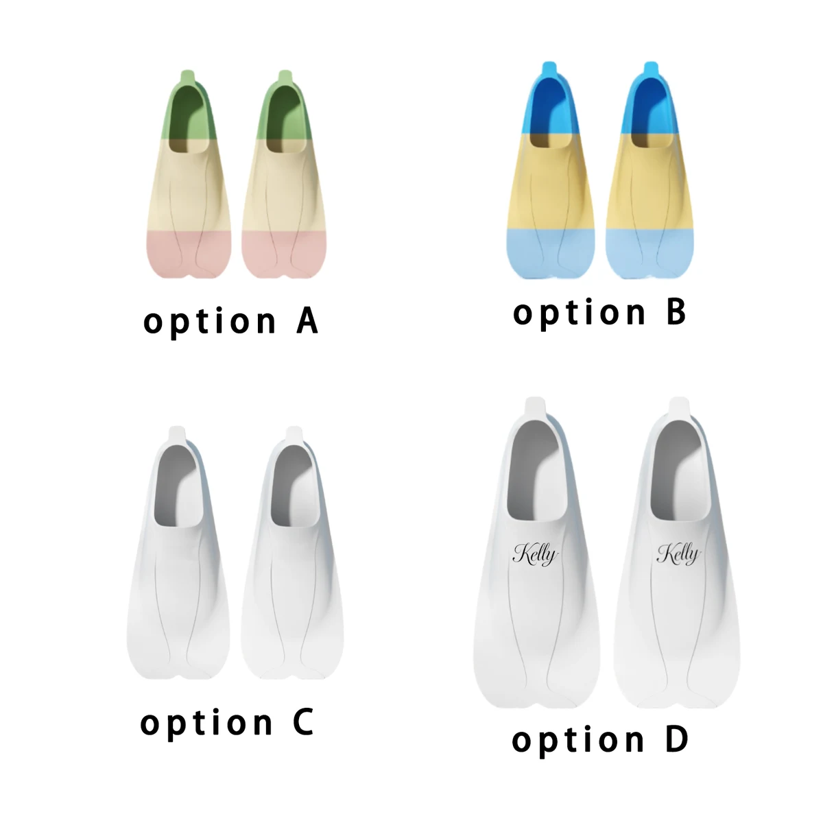 Kids Adults Silicone Non-Slip Swim Training Fins 1