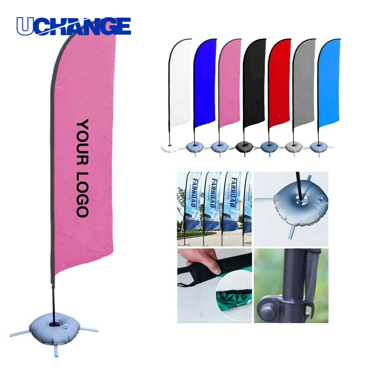 Custom Feather Flag Banner for Outdoor Advertising Displays 1