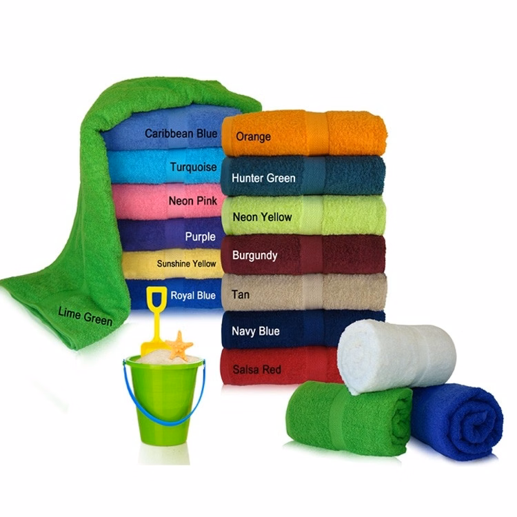 SPECIAL DISCOUNT 34x70 Terry Cotton Beach Towels.