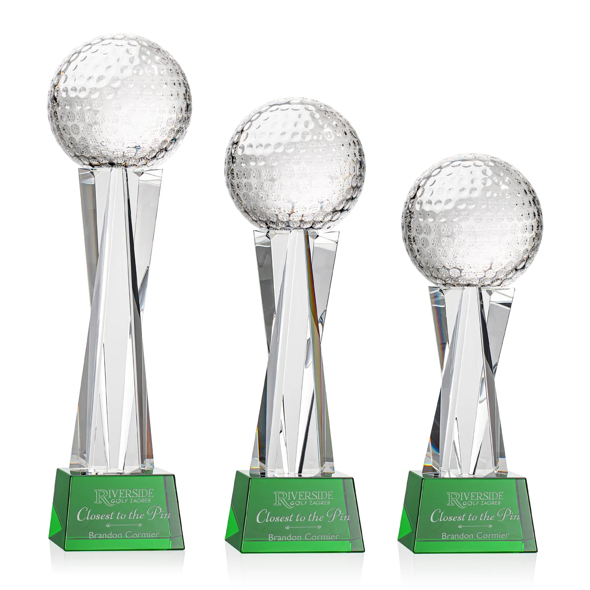 Golf Ball Award on Grafton Base - Green 1