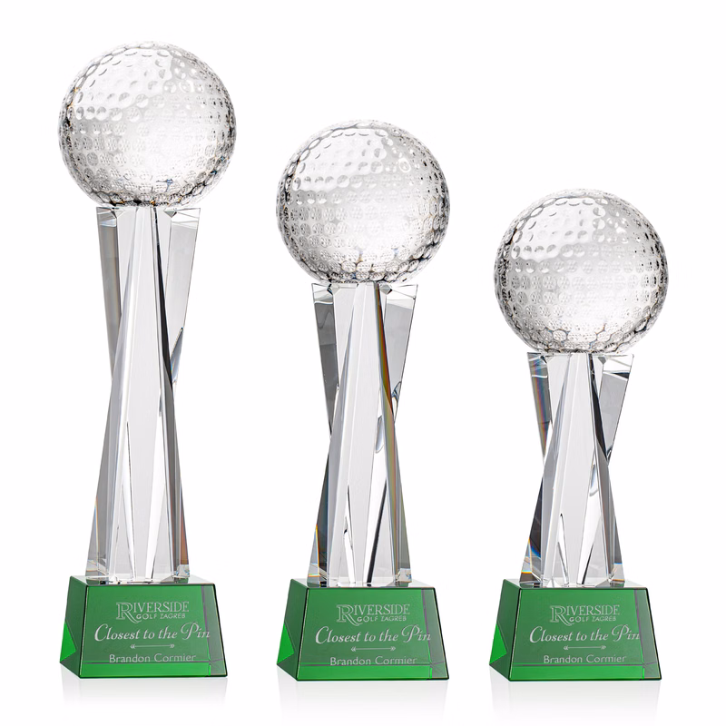 Golf Ball Award on Grafton Base - Green