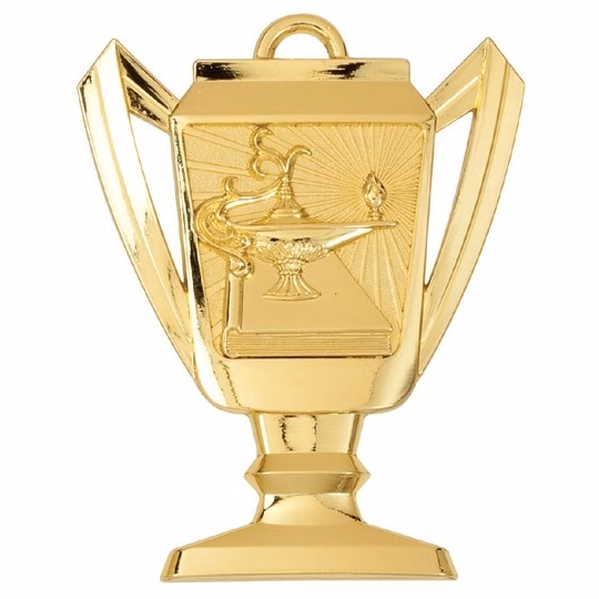 Knowledge Trophy Medal, 2 3/4" Tall
