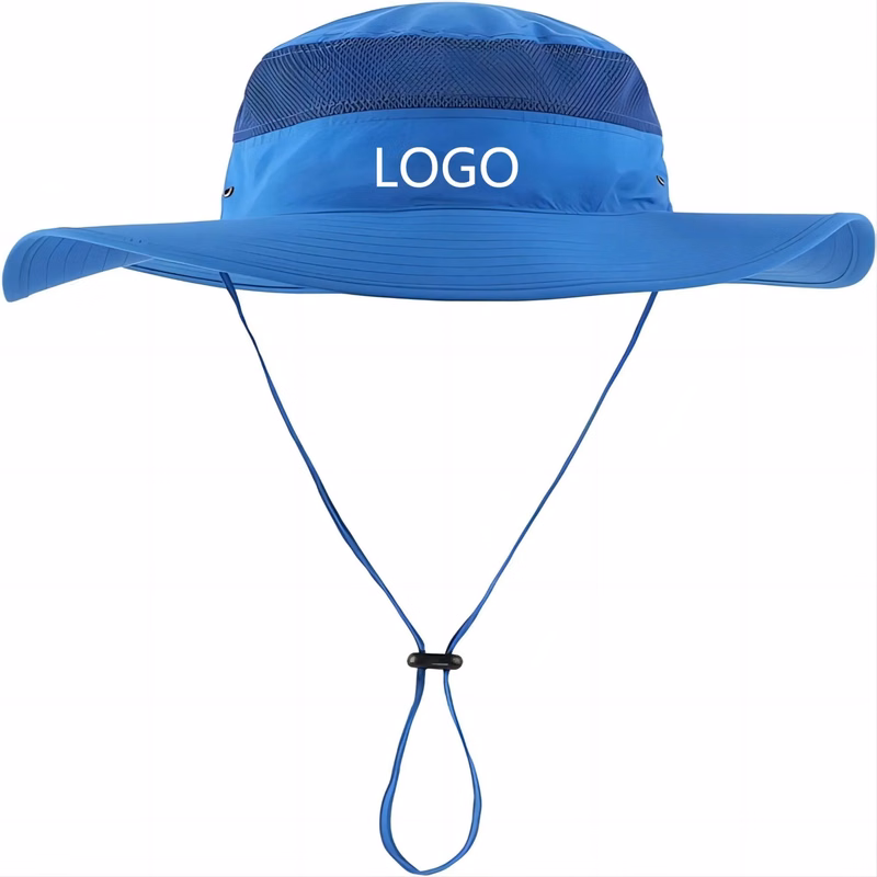 Wide Brim Fisherman Hat Chin Drawstring