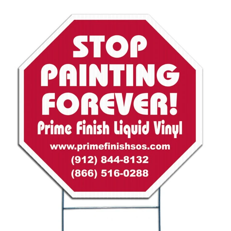 Stop Sign Yard Sign, Screen Printed 1