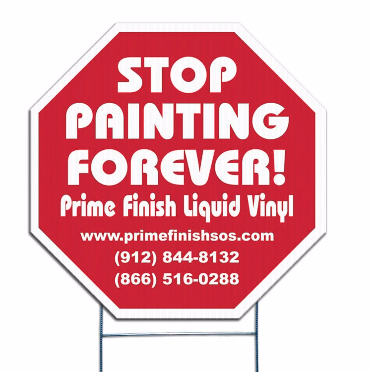 Stop Sign Yard Sign, Screen Printed